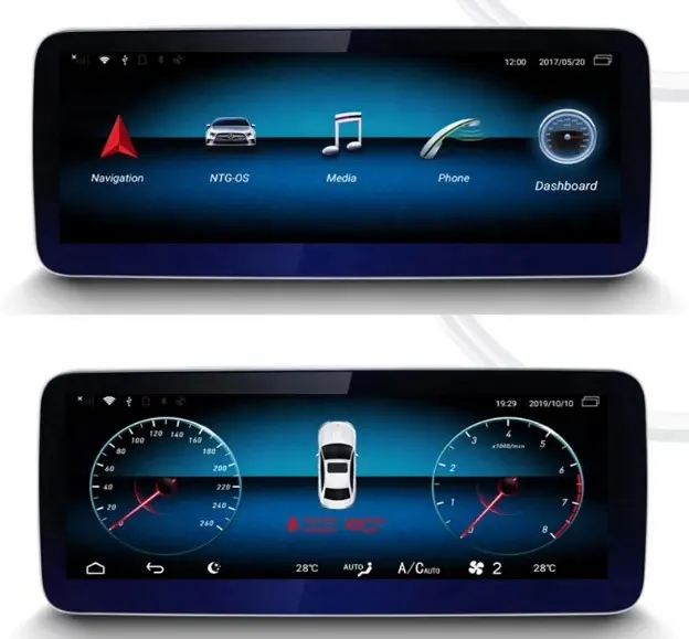 UPSZTEC Pemutar Video GPS Mobil Android 10 Layar IPS 10.25 untuk Mercedes Benz Kelas C W205 S205/GLC Kelas X253 2019- 4G NTG 4.5