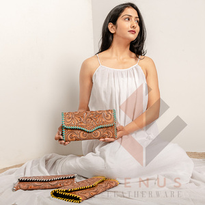 High Quality Women's Genuine Leather Long Design Clutch Bag <b>Wallet</b> Fashionable Purse with Landscape Pattern - Product Image 6