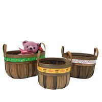 TF- GB11 Gros en bois décoratif Noël nouveau bébé bambou tissé garniture emballage panier pour tissé en vrac boîte Cadeau panier