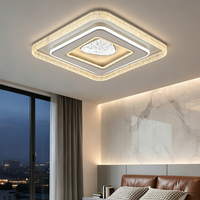 Plafonnier personnalisable de bonne qualité, moderne, pour chambre à coucher, en acrylique, 96W, télécommande, variateur d'intensité, plafonnier LED intelligent