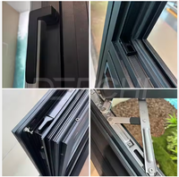 Maison personnalisée Fenêtre moderne en alliage d'aluminium isolée à double vitrage Verre horizontal pour écran en acier inoxydable