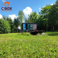 Cbox Maison Modulaire Détachable en Bois pour Resort, Forêt, Lac, Villa, Conteneur Amovible