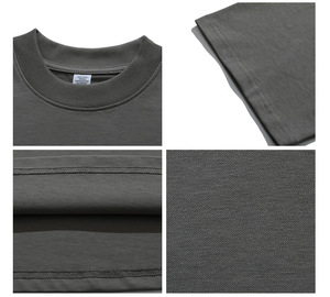 เสื้อยืดผ้าฝ้าย100% หนาสำหรับผู้ชายเสื้อยืดลายมวยโอเวอร์ไซส์ใหญ่พิเศษ - Product Image 5