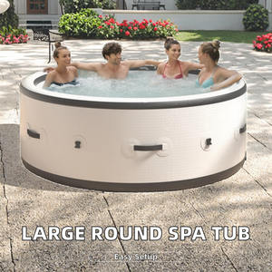 卸売屋内ポータブル2 4 6人用ラウンド屋外インフレータブル温水浴槽空気バブルマッサージモダンデザインスタイルレイジースパ - Product Image 2