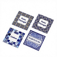 Azulejo portugais personnalisable imprimé UV, carré de 5,5 cm, épaisseur de 0,6 cm, étanche, vente en gros d'usine, mariage, Lisbonne, Porto