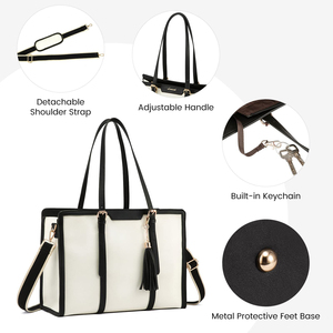 Vente en gros Sacs d'école à la mode Sacs à bandoulière pour le travail Voyage d'affaires 15.6 Sac fourre-tout pour ordinateur portable 17 cm Ensemble mallette 2 pièces pour <span class=keywords><strong>femmes</strong></span> - Product Image 2