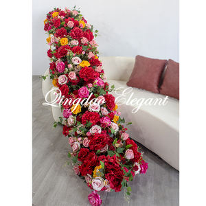 Bola de flores artificiales para decoración de boda, centro de mesa grande, flor de pasillo, amarillo, rojo, rosa, Rosa - Product Image 3