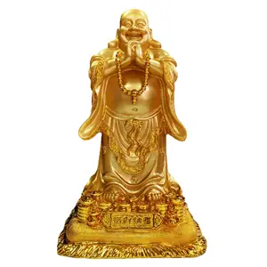 Kerajinan Resin Fengshu Dewa Kekayaan patung Buddha Tertawa bahagia untuk dijual Dekorasi Buddha Maitreya Tiongkok