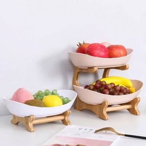 Plato de Frutas Creativo de Tres Niveles, Plato de Cerámica Europeo Personalizado para Frutos Secos, Bandeja para Dulces y Bocadillos, Cesta de Frutas - Product Image 2