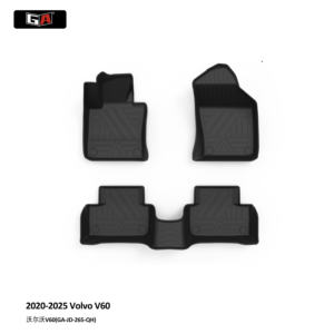<span class=keywords><strong>Tapis</strong></span> de sol de voiture GA Luxury 3D TPE Eco Mat adaptés à <span class=keywords><strong>Volvo</strong></span> <span class=keywords><strong>V60</strong></span> 2020-2025, haute couverture, antidérapants, imperméables - Product Image 1