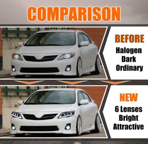 Faros Delanteros LED MOCELL para Automóviles, Faros Delanteros con Luces de Circulación Diurna, Faros Modificados para Toyota Corolla 2011 2012 2013 Tipo USA - Product Image 6