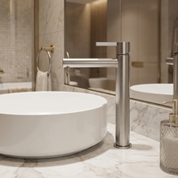 Robinet mitigeur de luxe pour salle de bain, en acier inoxydable 316 sans plomb, à poignée unique, pour eau chaude et froide, idéal pour hôtels et usines (vente en gros)