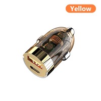 Chargeur de voiture mini 120W USB-C PD QC3.0, adaptateur de charge rapide avec sortie 5V/2.4A et protection contre les courts-circuits pour Samsung iPhone