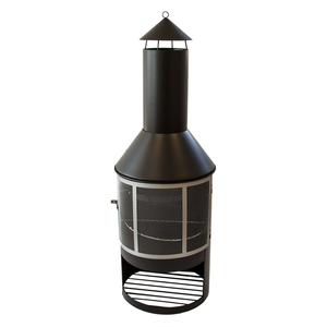 Rotating Ash Cooking Grid and Pan Garden Backyard Wood Burning Fireplace <strong>Chimneas</strong> for Firewood Fuel - Product Image 1
