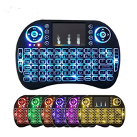 Fábrica al por mayor I8 Mini teclado inalámbrico 7 colores Teclado retroiluminado 2,4G Touchpad Teclado de mano para PC Android TV Box
