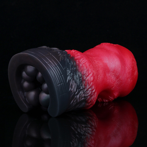 GEEBA Masturbateur en forme de <span class=keywords><strong>sabot</strong></span> d'âne rouge Unique Fantasy Animal Design Silicone Adult Sex Toy Masturbateur pour hommes - Product Image 3