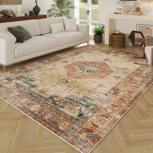 מגבול שטיח רטרו אמריקאי, סערה אתנית, ספה סלון, שולחן קפה, מחצלת, צמר משובח, שמיכה בצד המיטה - Product Image 6