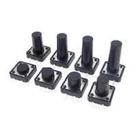 Sakelar Tombol Tekan Taktil Sementara 12x12x9.5mm 4Pin DIP Atas Reset Otomatis On Off Sakelar Tombol Tekan Sementara