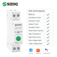 Disjoncteur WiFi 1A-63A, disjoncteur intelligent, protection contre les surtensions, contrôle à distance Smart Life Tuya