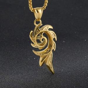 Collier Flamme de Mode pour Hommes, Pendentifs en Acier Inoxydable, Chaîne de Bijoux, Colliers Ras-du-Cou pour Hommes - Product Image 2