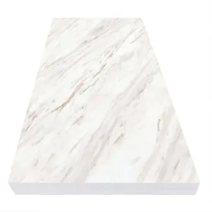 High Gloss UV PVC Marble Wall Panels Waterproof PE Material with Moulding and Cutting Services for Advertising Applications