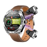 Écouteurs Bluetooth T95 avec fonction d'appel téléphonique, montre connectée, lecteur de musique Bluetooth, moniteur de sommeil, caméra, télécommande, écouteurs 2 en 1, montre connectée