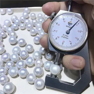 Natürliche Vollloch-Süßwasser perle Edison 10-11mm weiß fast rund helles Licht Leichte Fehler nackte Perlen lose Perlen können DIY sein