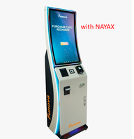 FUNOVA Kiosque en libre-service 32 pouces pour la vente de cartes d'arcade, la vente de billets, le paiement sans espèces, la recharge de cartes de membre et la gestion des paiements par carte bancaire (FEC)