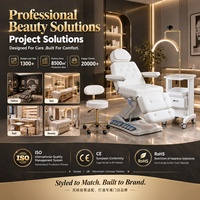 Table de soin chauffante avec commande au pied, ensemble de mobilier de salon de beauté, table de massage électrique