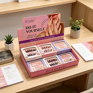 Elegante y Exquisito Set de <span class=keywords><strong>Uñas</strong></span> de <span class=keywords><strong>Gel</strong></span> Suave Francés (144 Piezas) con Varios Estilos de <span class=keywords><strong>Uñas</strong></span> Artificiales para Elegir y Combinar - Product Image 1
