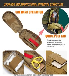 Rip-Away EMT aide médicale IFAK pochette de sauvetage, trousse d'aide <span class=keywords><strong>sac</strong></span> <span class=keywords><strong>sac</strong></span> médical voyage <span class=keywords><strong>pharmacie</strong></span> <span class=keywords><strong>sac</strong></span> Camping en plein air Portable - Product Image 5