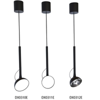 Suspension LED à hauteur réglable, température de couleur 3000K-6000K, angle de faisceau 15-36°, protection oculaire, intensité variable pour la maison et le bureau (Noir)
