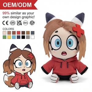 Peluches personnalisées avec logo, fabricant de jouets en peluche, peluche personnalisée Chibi Girl, oreilles de <span class=keywords><strong>chat</strong></span>, pattes de léopard, animal en peluche, poupée en peluche - Product Image 6