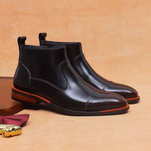 Zapatos de Tobillo Clásicos de Cuero Genuino para Hombre, Tallas Grandes, de Alta Calidad, para Invierno y Otoño, Impermeables, con Amortiguación, Desodorantes y Antideslizantes - Product Image 5
