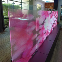 Bahan Iklan Digital Signage Transparan Fleksibel Berwarna Penuh Layar LED Panel Kaca VIOS Garansi 5 Tahun Tinggi