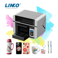 Impresora UV Plana LINKO NUEVA, Formato A3, Cabezal Único, Transferencia UV DTF, Máquina Plana Personalizada para Pegatinas