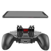 MEMO AK77 Plug-in Pengontrol Game Mobile Enam Jari All-in-One Tombol Pemicu Free Fire Joystick Gamepad L1 R1 Trigger