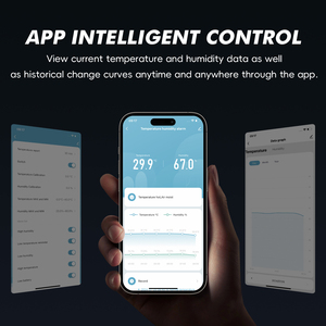 Angus Wifi nhiệt kế trong nhà ẩm kế không dây từ xa nhiệt độ độ ẩm ứng dụng màn hình âm thanh-hình ảnh báo động cho nhà thông minh - Product Image 5