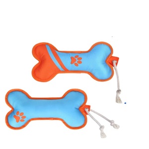Cross-border pet sounding toy, waterproof Oxford cloth <b>dog</b> <b>pool</b> floating toy with rope, bone pet toy - Product Image 5