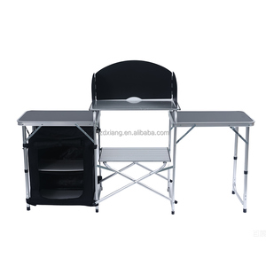 Proveedor Chino, Mesa de Cocina Plegable de Aluminio para Acampar, Moderna, Multifuncional, para Exteriores, con Almacenamiento - Product Image 4