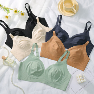 Soutien-gorge rembourré sans oreille pour les femmes, soutien-gorge souple à cinq paumes, soutien-gorge pour femmes, résine, traceless, Bralette, soutien-gorge sans couture, nouveauté - Product Image 1