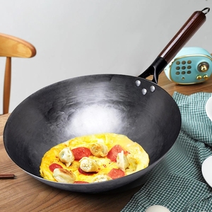 <span class=keywords><strong>Wok</strong></span> de hierro sin recubrimiento al por mayor, <span class=keywords><strong>wok</strong></span> tradicional chino hecho a mano <span class=keywords><strong>para</strong></span> cocina, sartén con mango de madera <span class=keywords><strong>para</strong></span> cocina de gas, <span class=keywords><strong>para</strong></span> 1 a 2 personas - Product Image 3