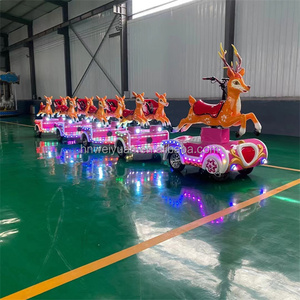 Parque infantil al aire libre Equipo <span class=keywords><strong>para</strong></span> niños <span class=keywords><strong>Coche</strong></span> turístico eléctrico Elk Animal Theme Mini Track Train - Product Image 4