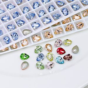 Waterdrop 10*7mm K9 Crystal <strong>Loose</strong> Rhinestones Pointback Fancy Stone Wholesale <strong>Loose</strong> Crystal Stone Beads Jewelry DIY Accessories