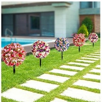 Boules de topiaire décoratives de luxe Extra Long Breath China Dkb, orchidées roses IFG UV, marguerites et jasmin artificiels de qualité