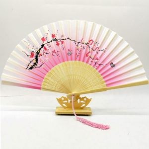 Personalized Bamboo Folding <b>Hand</b> <b>Fans</b> with Painted Design for Wedding Wholesale - Product Image 4