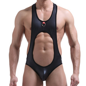 Body intero sexy da <span class=keywords><strong>uomo</strong></span> con apertura posteriore, intimo a gilet, lingerie monopezzo - Product Image 5