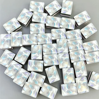 Jeu de Mahjong Américain 166 Tuiles 4 Couches Nacre d'Abalone Iridescent Spirale Bambou Acrylique Mah Jongg OEM