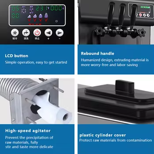 Máy làm kem que thân bằng thép không gỉ dày Máy làm kem gelato hoàn toàn tự động Máy làm kem mềm hình nón Sundae - Product Image 6