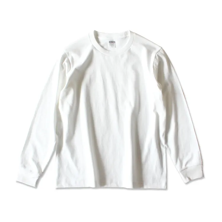 YLS Versand bereit Casual Style T-Shirt Herren 210g/m² 100% Baumwolle Langarm Plain White T-Shirts